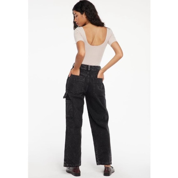 LACAUSA Aiden Trouser In Black Mineral Wash - Picture 2 of 2